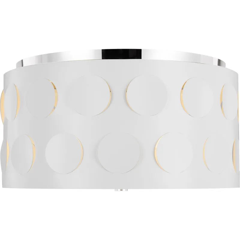 Best Price kate spade new york Dottie 3 Light 17.88 inch Polished Nickel Flush Mount Ceiling Light
