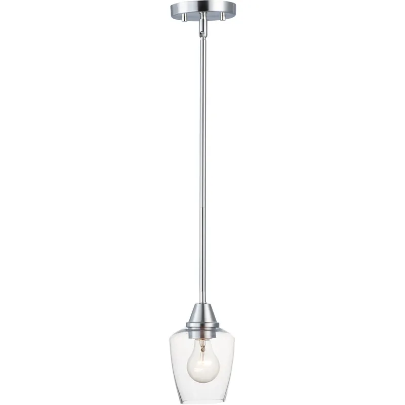 Goblet LED 5 inch Satin Nickel Mini Pendant Ceiling Light in Black and Satin Nickel One Day Deal