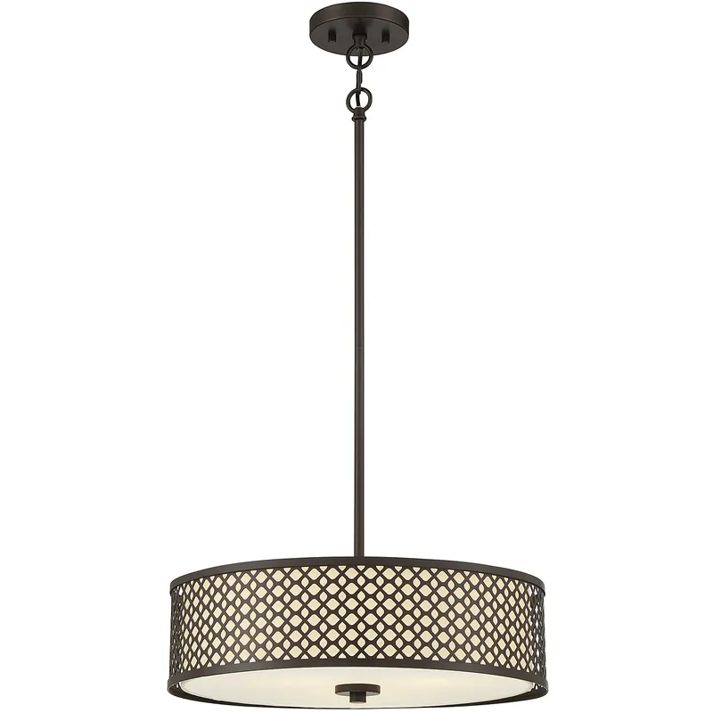 Modern 3 Light 18 inch Oil Rubbed Bronze Pendant Ceiling Light High Quality