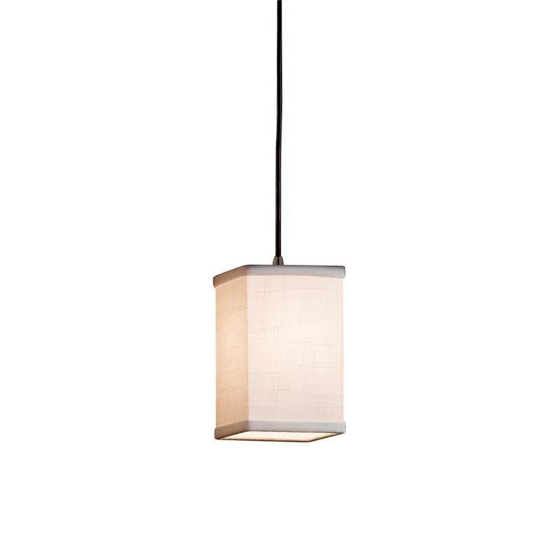 Textile 4 inch Dark Bronze Pendant Ceiling Light in Incandescent, Gray Price Drop