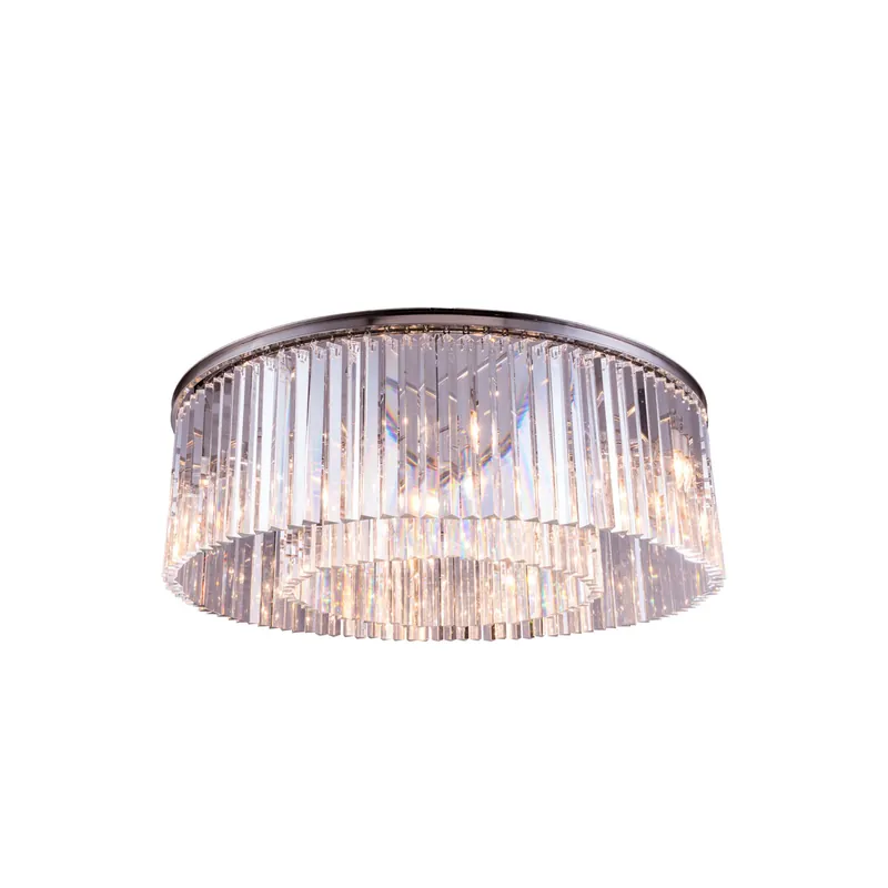 Sydney 10 Light 44 inch Polished Nickel Flush Mount Ceiling Light in Clear, Urban Classic Hot Picks