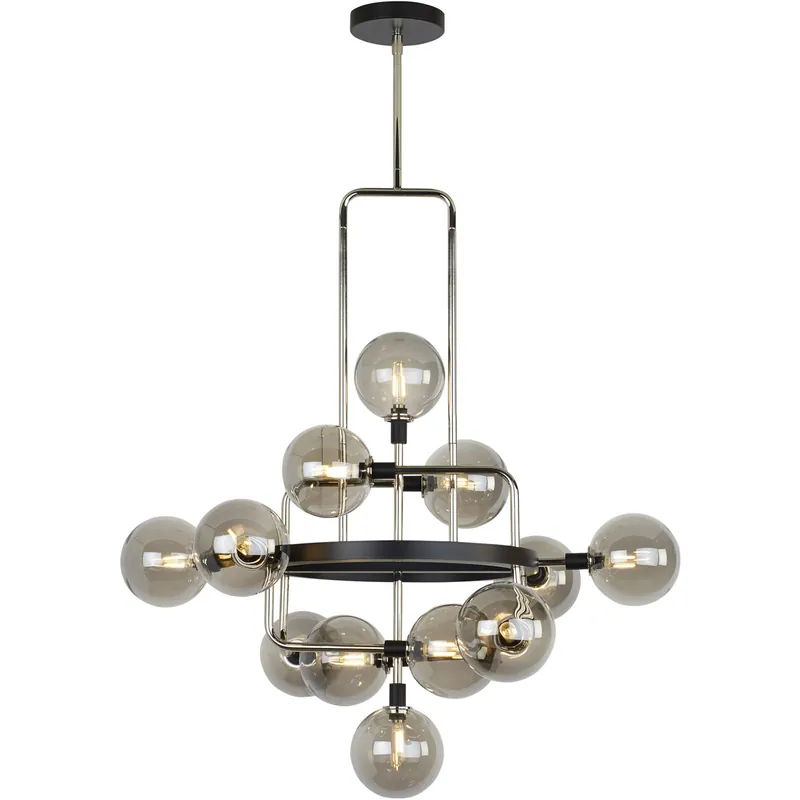 Holiday Sale Sean Lavin Viaggio 30.2 inch Smoke/Polished Nickel Chandelier Ceiling Light in Incandescent