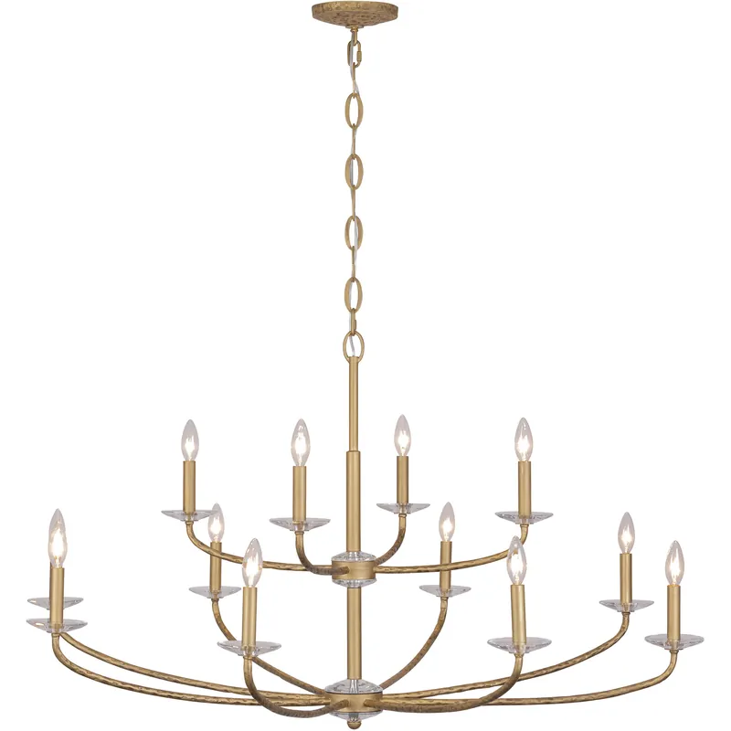 Buy Online Atella 12 Light 48 inch Ashen Gold Chandelier Ceiling Light