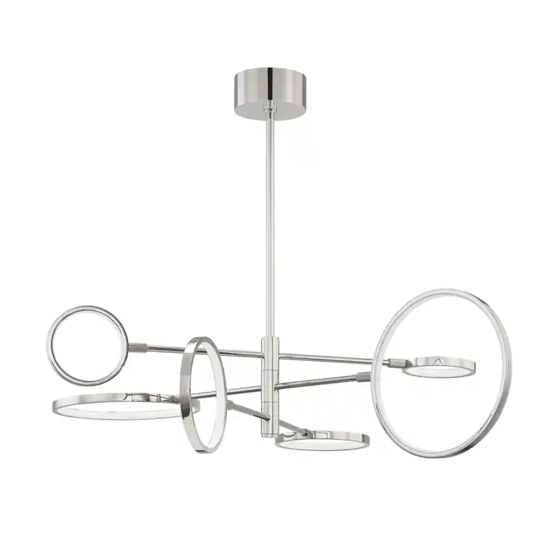 Low Price Saturn LED 44.5 inch Polished Nickel Chandelier Ceiling Light