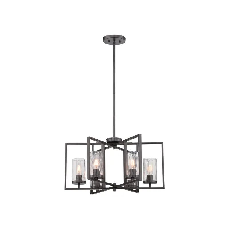 Elements 6 Light 25 inch Charcoal Chandelier Ceiling Light Next Day Delivery