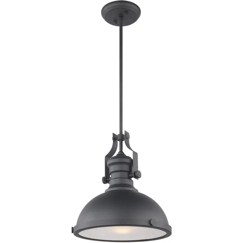 Exclusive Offer Cresswell Series 1 Light 13 inch Matte Black Pendant Ceiling Light