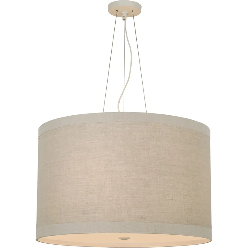 kate spade new york Walker LED 22 inch Light Cream Hanging Shade Ceiling Light in Natural Linen, Medium Trusted Brand