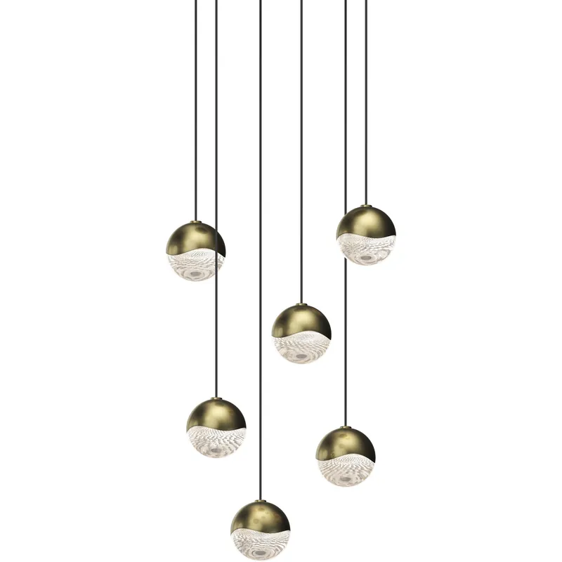 Grapes LED 10.5 inch Brass Pendant Ceiling Light in Small No Minimum Order