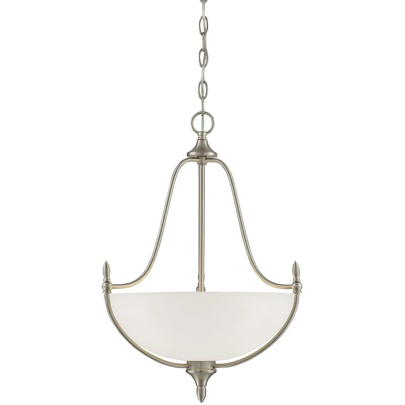 Herndon 3 Light 18 inch Satin Nickel Pendant Ceiling Light, Essentials Place Order