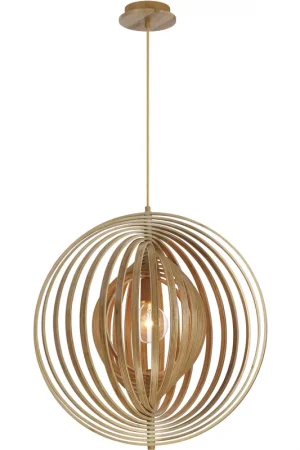Abruzzo 1 Light 23.25 inch Wood Pendant Ceiling Light, Large Top Pick