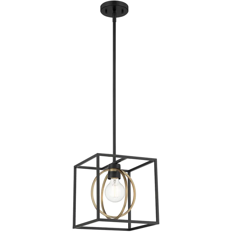 Original Kew Gardens 1 Light 10 inch Matte Black Pendant Ceiling Light