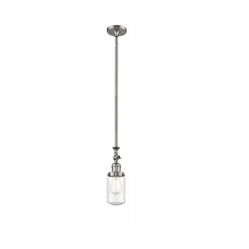Bulk Order Franklin Restoration Dover 1 Light 5 inch Brushed Satin Nickel Mini Pendant Ceiling Light in Seedy Glass, Franklin Restoration