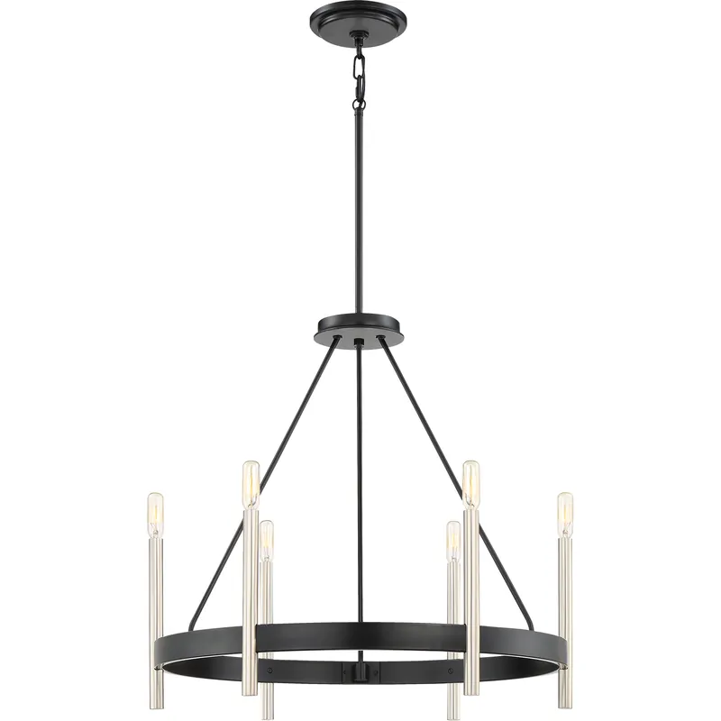 Top Rated Anthem 6 Light 25 inch Mystic Black Chandelier Ceiling Light