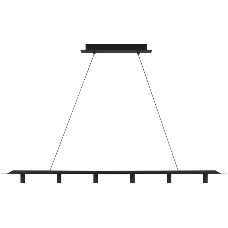 Best Price Sean Lavin Ponte LED 50 inch Nightshade Black Linear Suspension Ceiling Light in LED 90 CRI 3000K 120V, Integrated LED