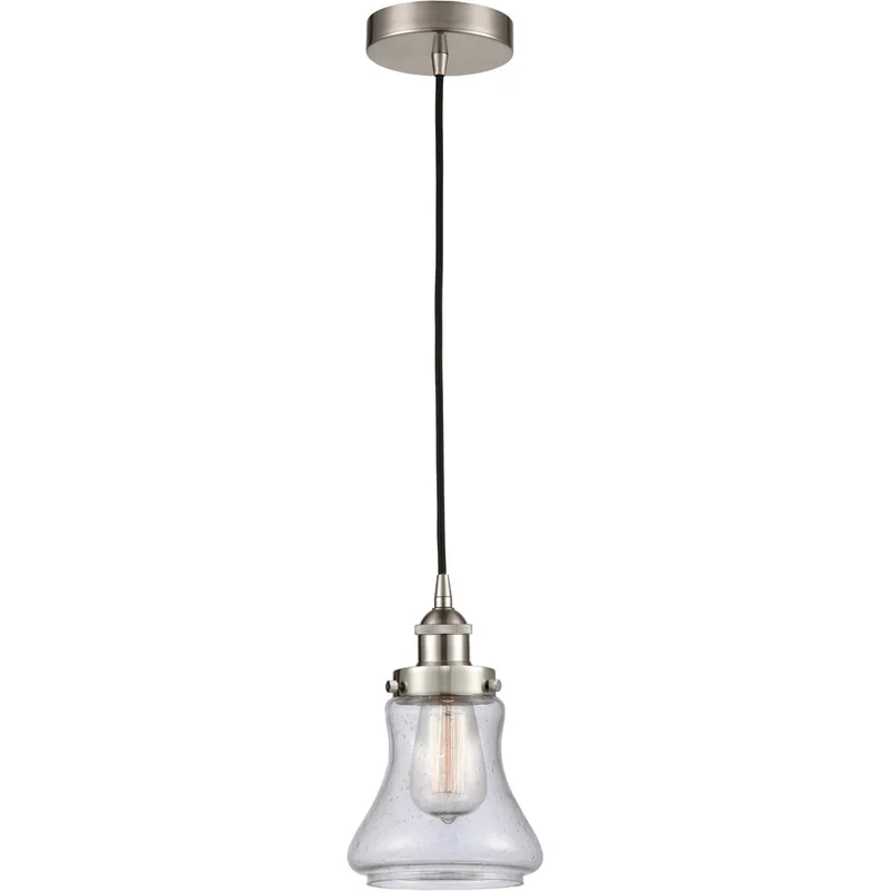 Edison Bellmont LED 6 inch Brushed Satin Nickel Mini Pendant Ceiling Light Grab Now