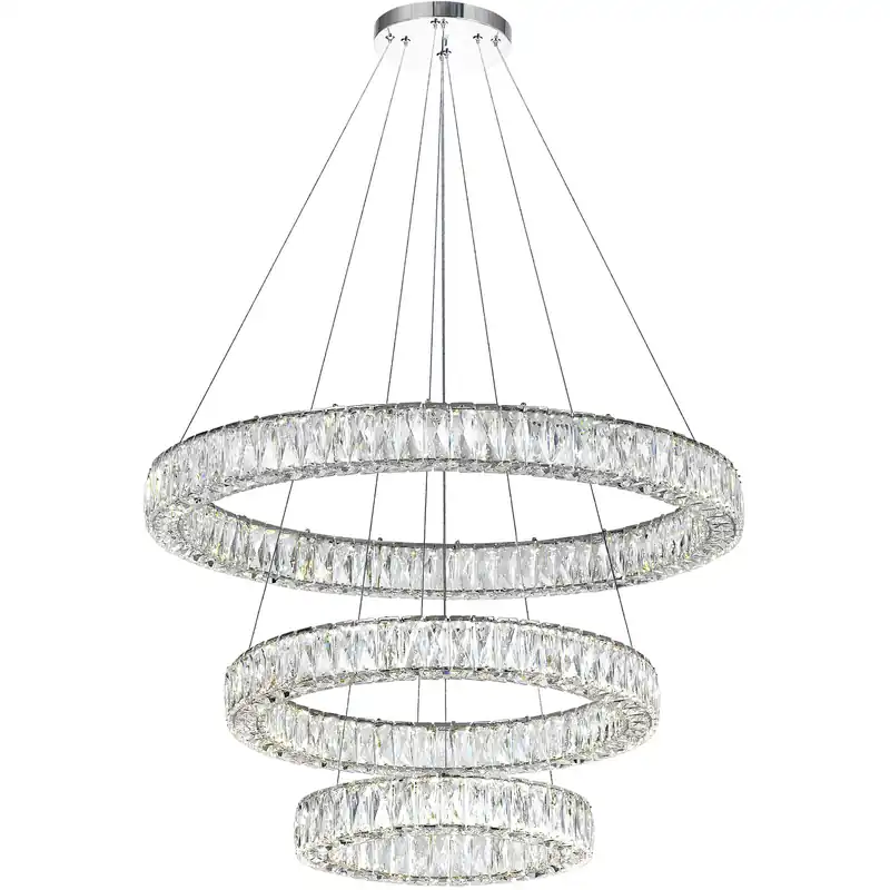 Fan Favorite Madeline LED 32 inch Chrome Down Chandelier Ceiling Light