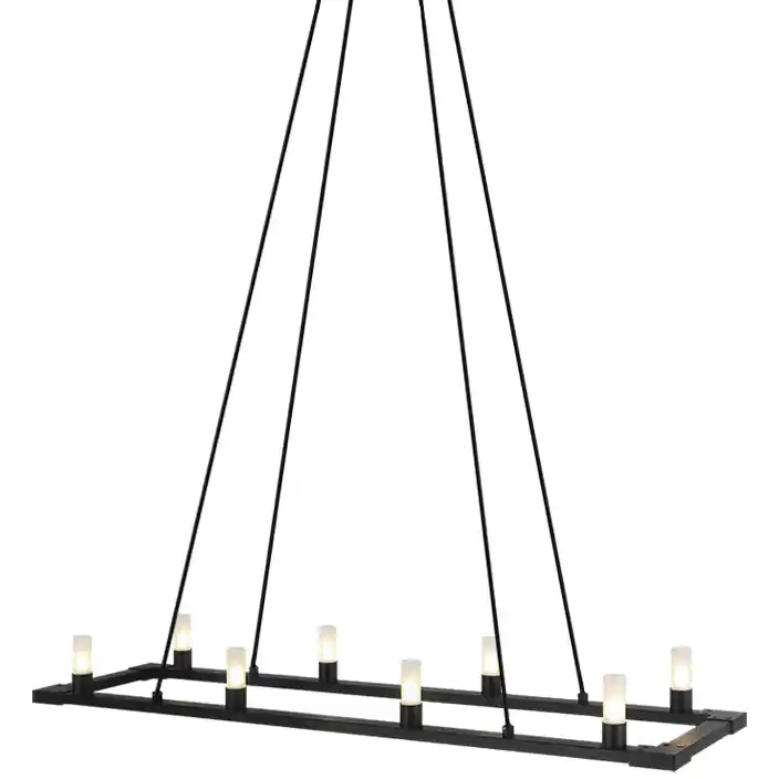 Fan Favorite Cascadian 8 Light 10 inch Matte Black Chandelier Ceiling Light