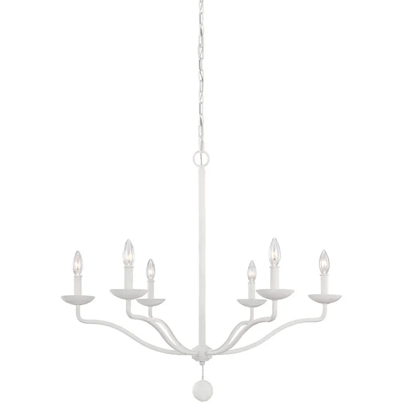 Sean Lavin Annie 6 Light 32.5 inch Plaster White Chandelier Ceiling Light Fan Favorite