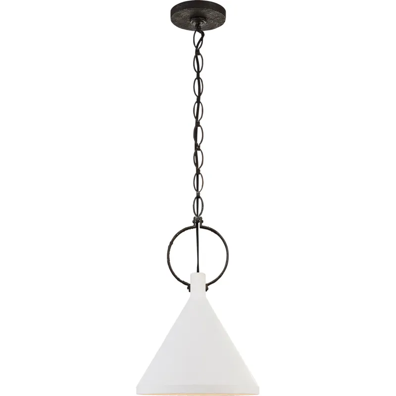 Suzanne Kasler Limoges 1 Light 14.25 inch Natural Rusted Iron Pendant Ceiling Light in Plaster White, Medium While Supplies Last
