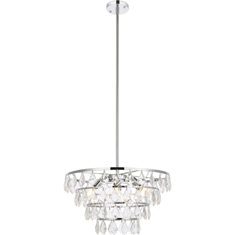 New Arrival Ella 6 Light 20 inch Chrome Pendant Ceiling Light