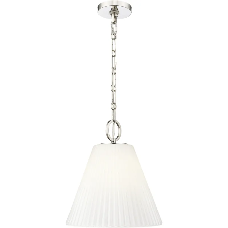 In Demand Alaric 1 Light 14 inch Polished Nickel Pendant Ceiling Light