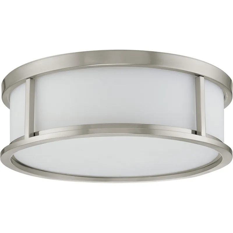 New Release Odeon 3 Light 17 inch Brushed Nickel Flush Mount Ceiling Light