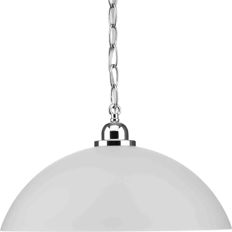 Best Seller Classic Dome 1 Light 15 inch Polished Chrome Pendant Ceiling Light