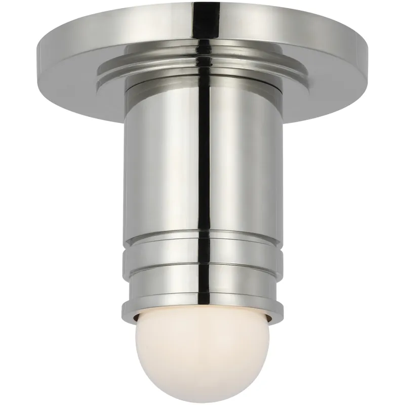 Thomas O'Brien Top Hat LED 2.75 inch Polished Nickel Monopoint Flush Mount Ceiling Light Modern