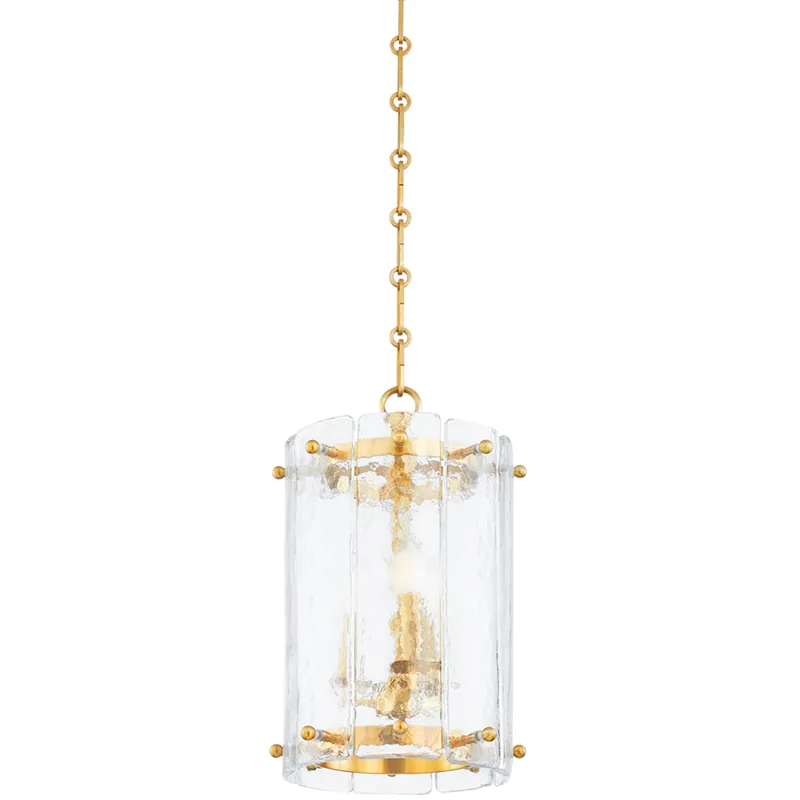 Brand New Rio 3 Light 10.25 inch Vintage Polished Brass Indoor Lantern Ceiling Light