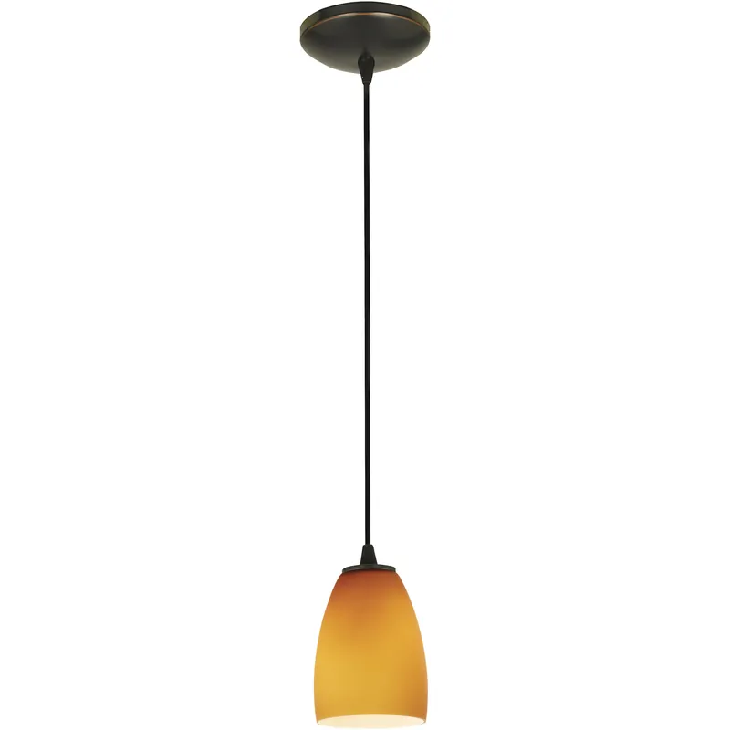 Sherry LED 5 inch Oil Rubbed Bronze Pendant Ceiling Light in Amber Special Offer