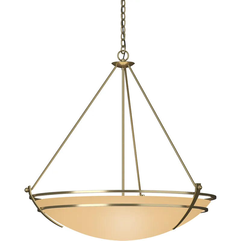 Presidio Tryne 3 Light 35.1 inch Modern Brass Large Scale Pendant Ceiling Light in Sand, Large Scale Reduced Price