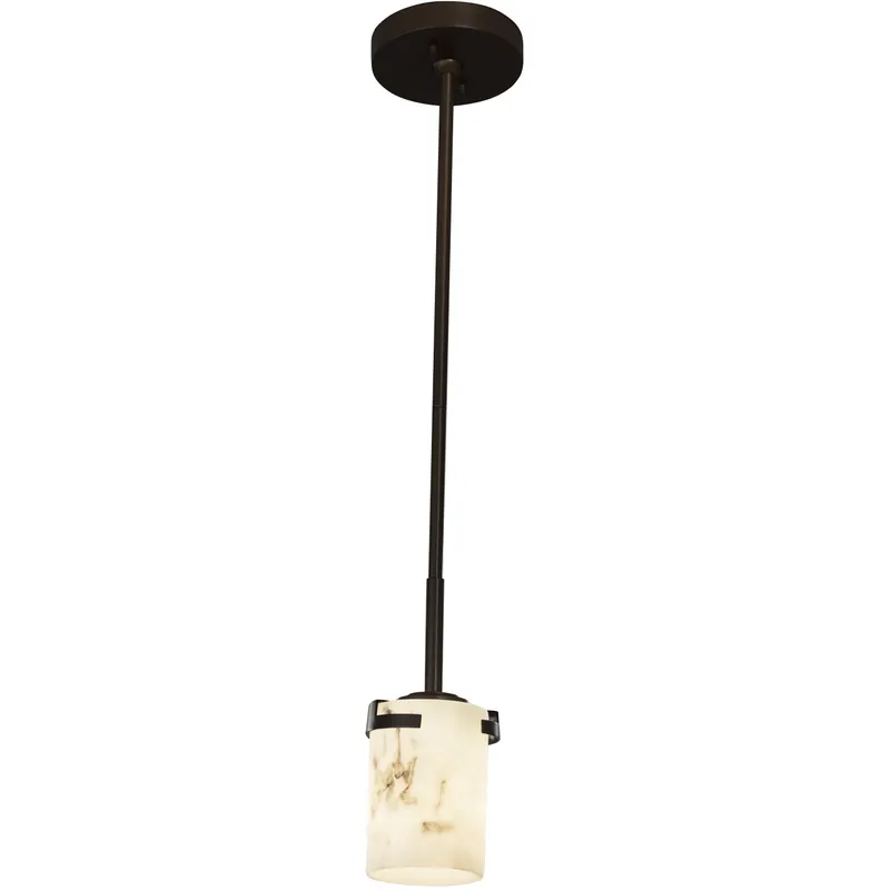 Lumenaria 1 Light 4.5 inch Brushed Nickel Pendant Ceiling Light in Cylinder with Flat Rim, Incandescent Exclusive Offer