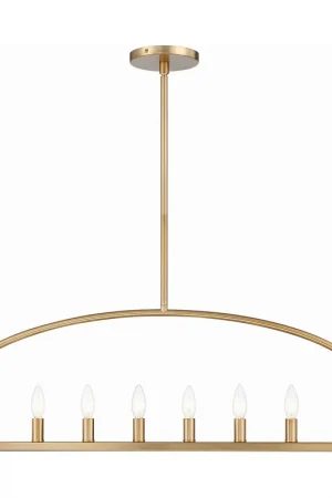 Abbott 8 Light 42 inch Vibrant Gold Chandelier Ceiling Light Clearance