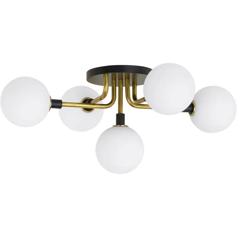 Must Have Sean Lavin Viaggio 22.3 inch Opal/Brass Flush Mount Ceiling Light in Incandescent
