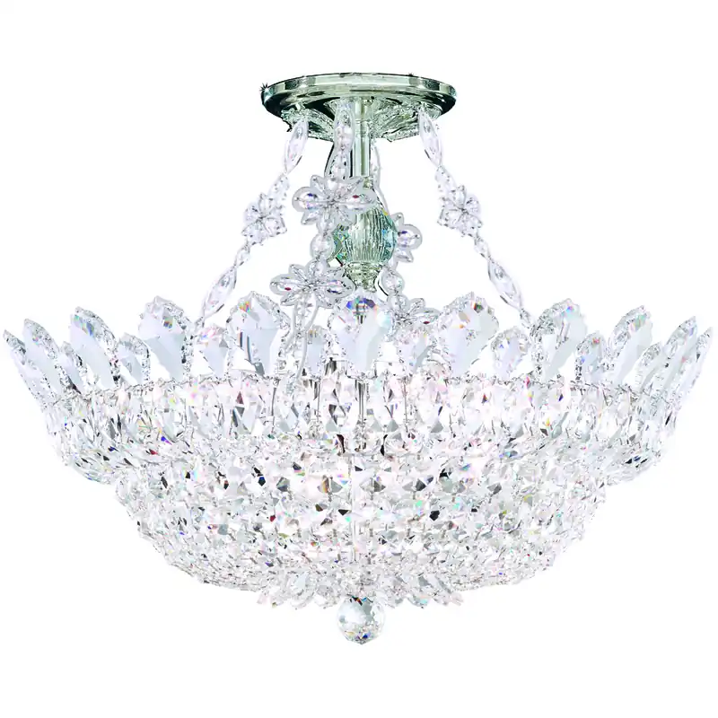 Trilliane 8 Light Silver Semi-Flush Mount Ceiling Light in Radiance Original