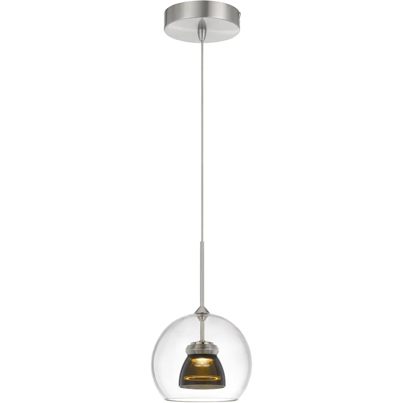Double Glass LED 6 inch Smoked Mini Pendant Ceiling Light Price Drop