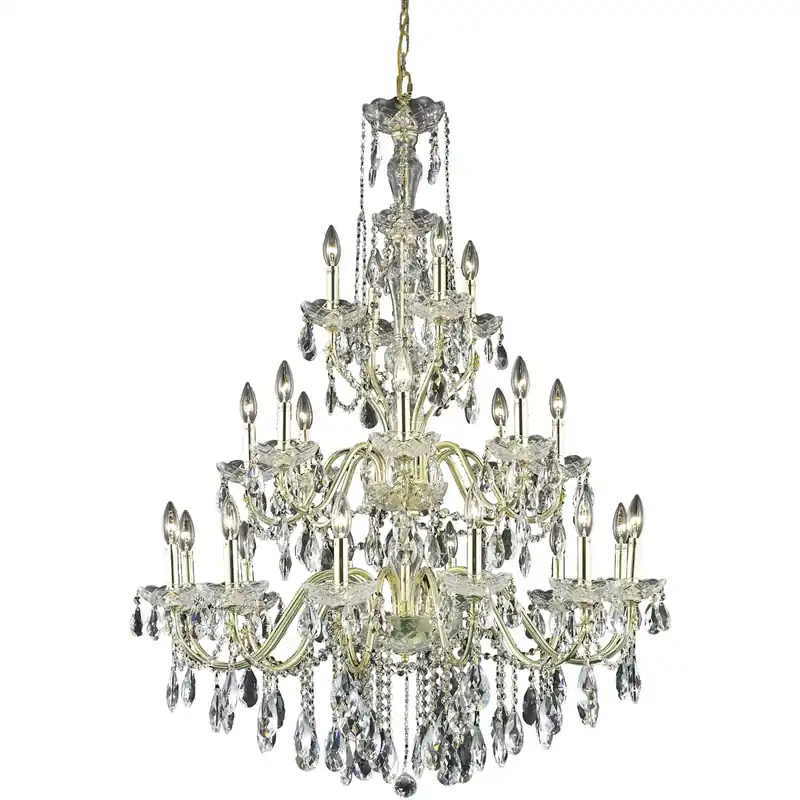 Holiday Sale St. Francis 24 Light 36 inch Gold Foyer Ceiling Light in Royal Cut