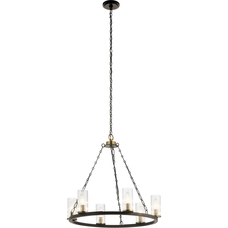 Mathias 6 Light 25 inch Olde Bronze Chandelier 1 Tier Medium Ceiling Light, Medium Crafted