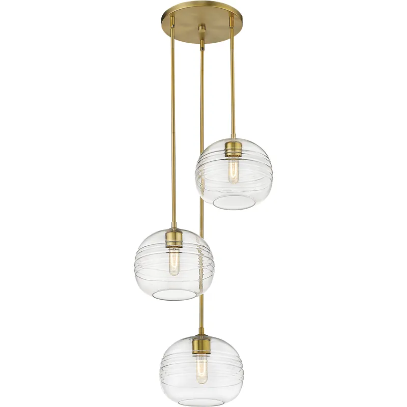 Exclusive Harmony 3 Light 20 inch Olde Brass Chandelier Ceiling Light