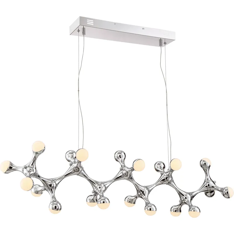 Money Back Guarantee Molecule LED 9 inch Chrome with Acrylic Shade Chandelier Ceiling Light