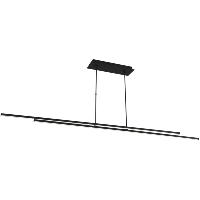 Special Discount Mick De Giulio Stagger 2 LED 84 inch Nightshade Black Linear Suspension Ceiling Light, Integrated LED