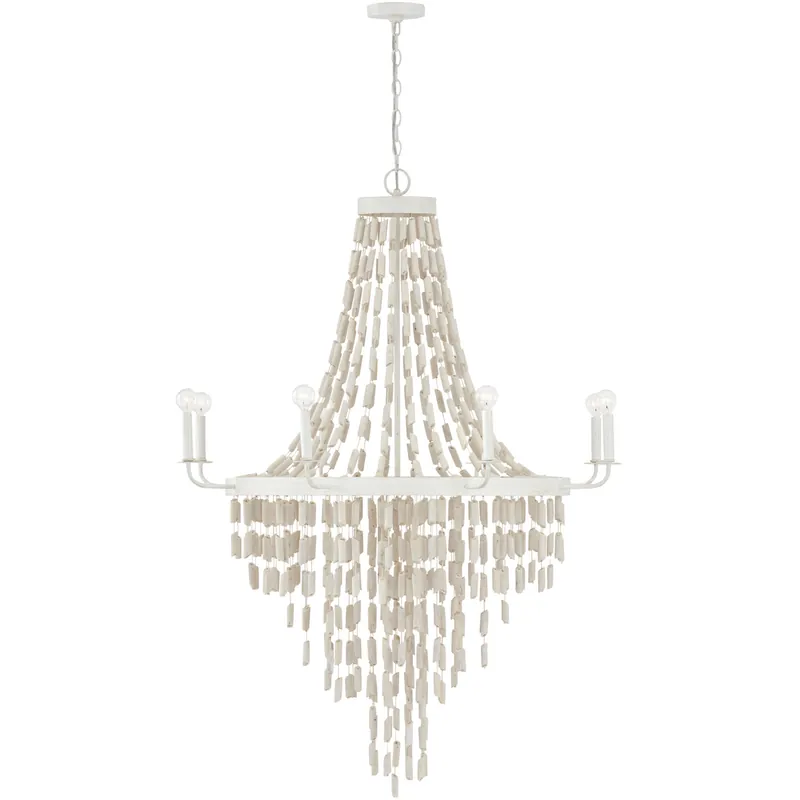 Seasonal Sale Carissa 8 Light 40.5 inch Organic White Chandelier Ceiling Light