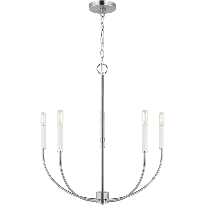 Greenwich 5 Light 24.13 inch Brushed Nickel Chandelier Ceiling Light Popular
