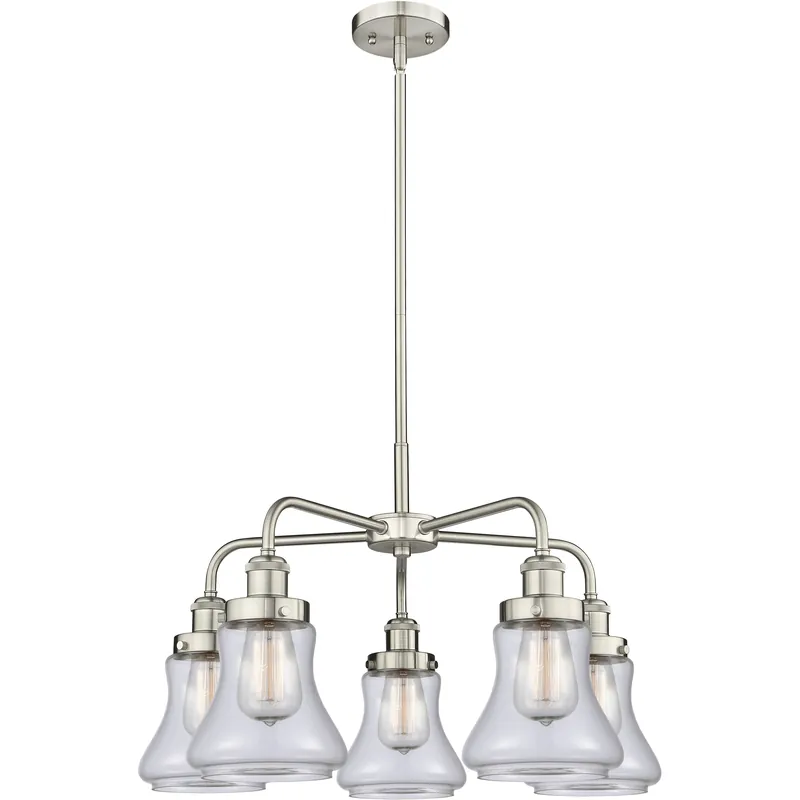 Money Back Guarantee Bellmont 5 Light 24 inch Satin Nickel Chandelier Ceiling Light