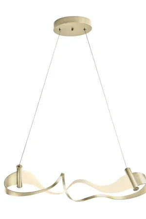 Zephyr LED 38.5 inch Modern Brass Pendant Ceiling Light Latest