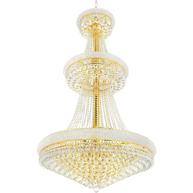 Genuine Empire 34 Light 36 inch Gold Down Chandelier Ceiling Light
