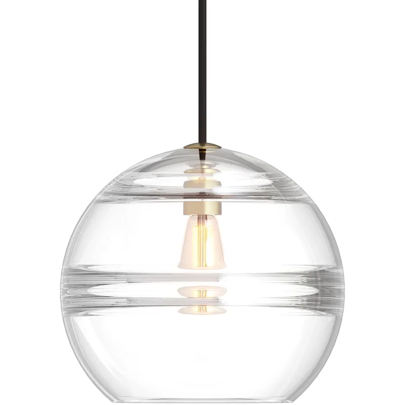 Free Returns Sean Lavin Sedona LED 7.5 inch Satin Nickel Pendant Ceiling Light in LED 90 CRI 2700K, Clear Glass, Grande