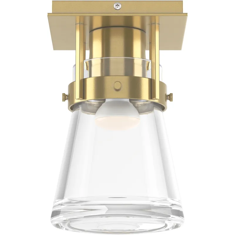 Viral Erlenmeyer 1 Light 6.1 inch Modern Brass Semi-Flush Ceiling Light