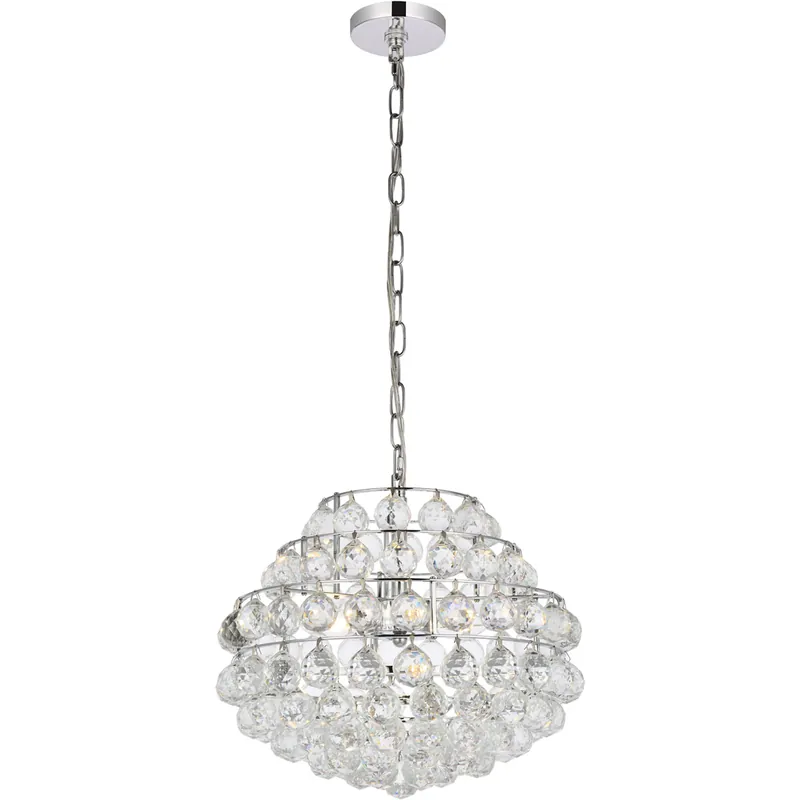 Fan Favorite Savannah 3 Light 16 inch Chrome Pendant Ceiling Light