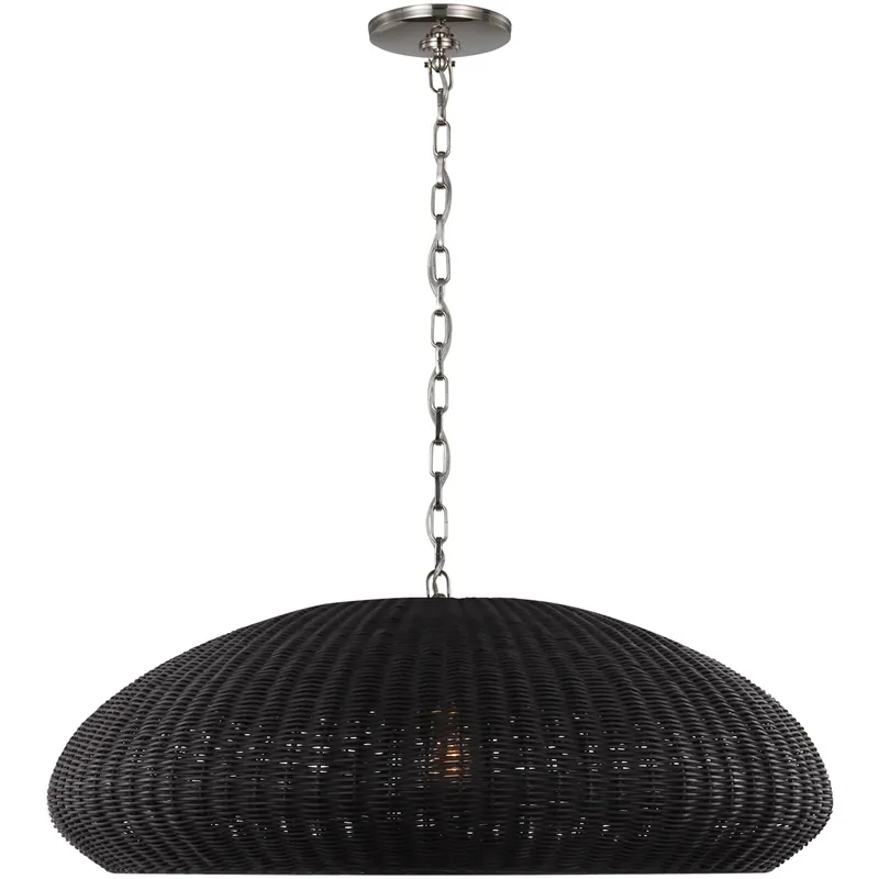 Chapman & Myers Kokomo LED 32 inch Polished Nickel Wide Pendant Ceiling Light Top Rated